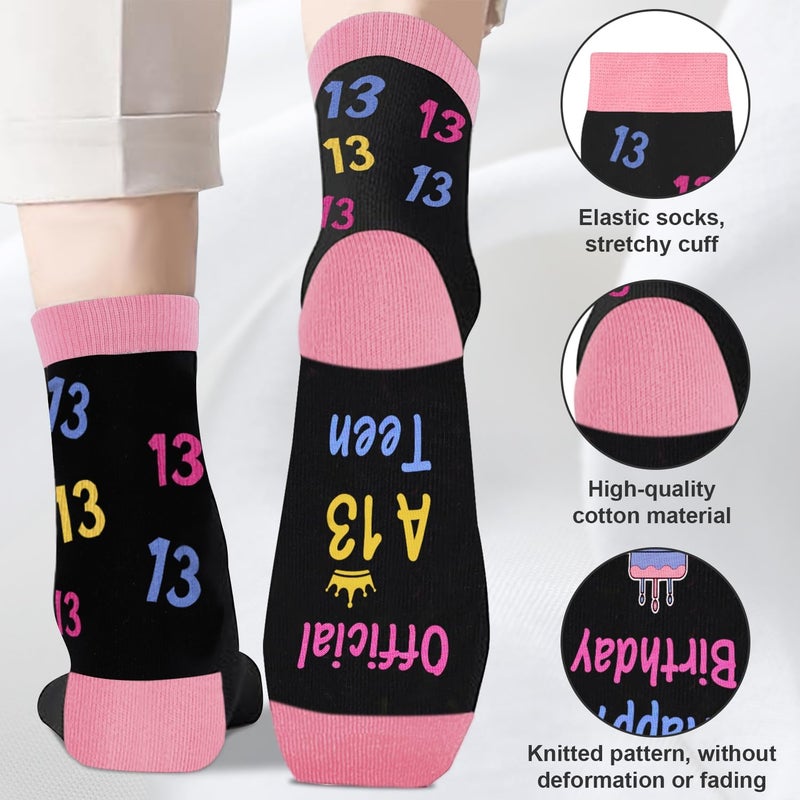 Juesly 5-18 Years Old Birthday Gifts for Girls - Socks for Girls with Pop up Birthday Card, Presents for 5-18 Year Old Grils - Image 2